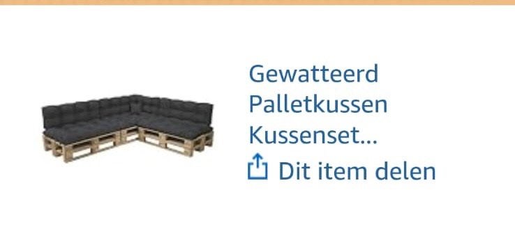 Pallet kussens, Ophalen, Zo goed als nieuw