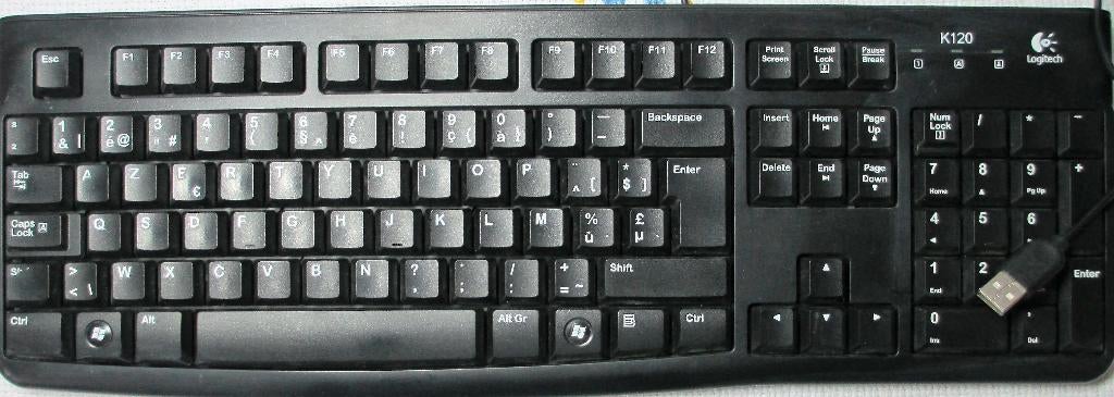 logitech toetsenbord k120 azerty, Gebruikt, Logitech, Azerty, Ophalen of Verzenden