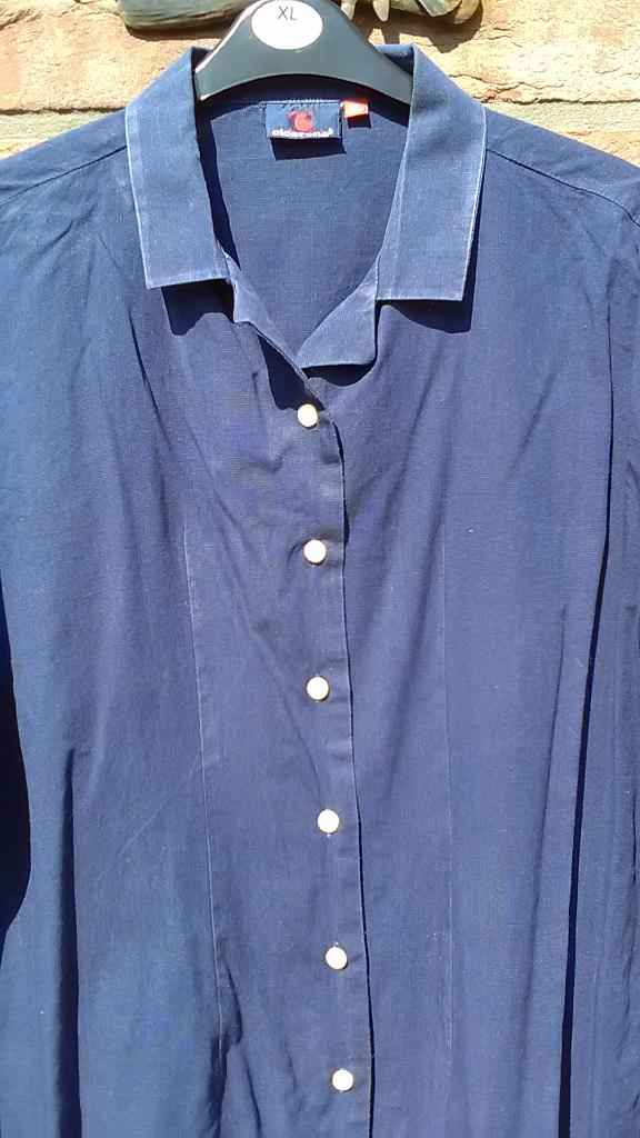 Cicerone XL marineblauw getailleerd overhemd, Kleding | Dames, Cicerone, Blauw, Maat 46/48 (XL) of groter, Ophalen of Verzenden