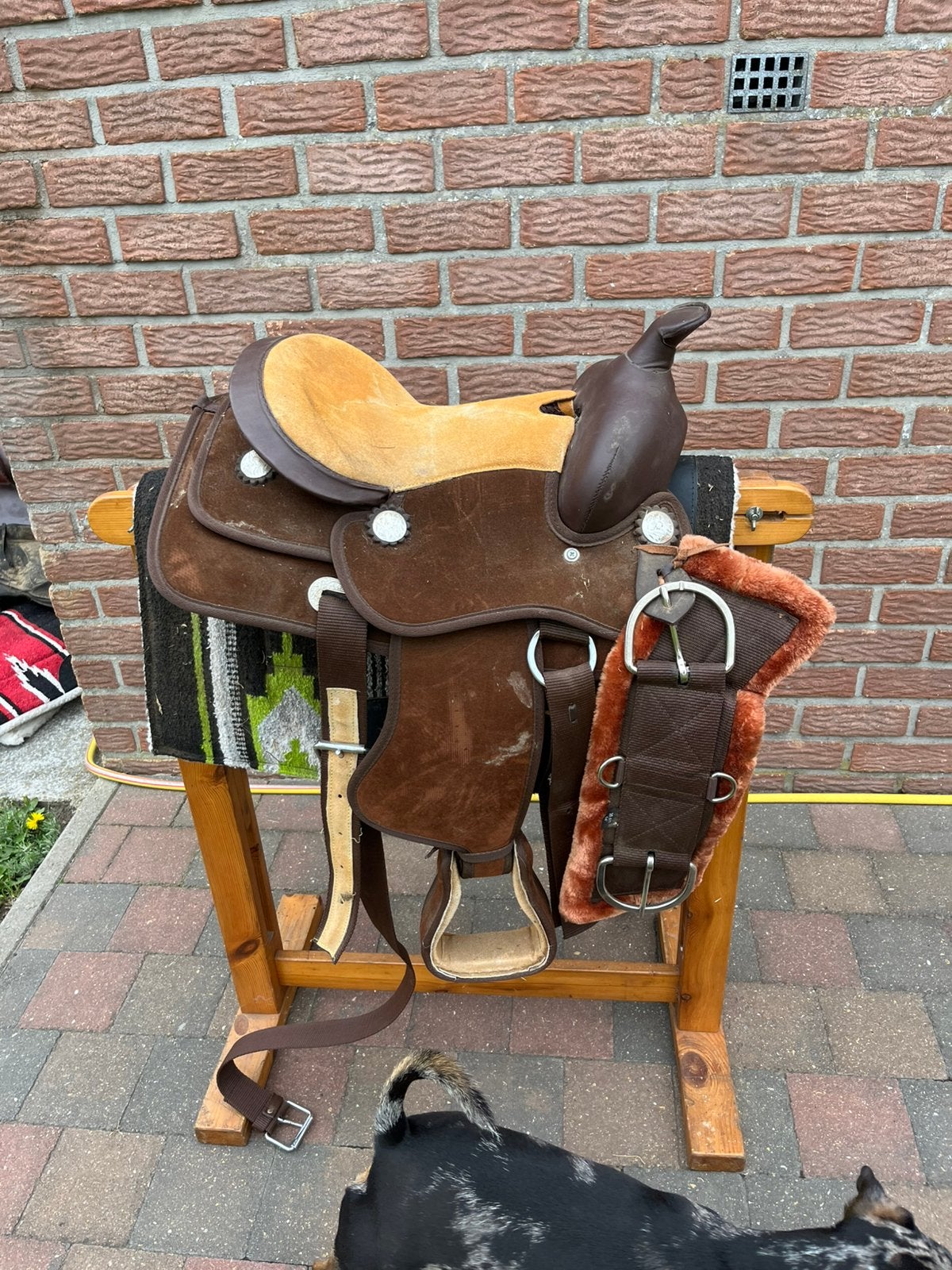 Westernzadel Shetland of kleine pony, Dieren en Toebehoren, Paardrijkleding, Zo goed als nieuw, Ophalen