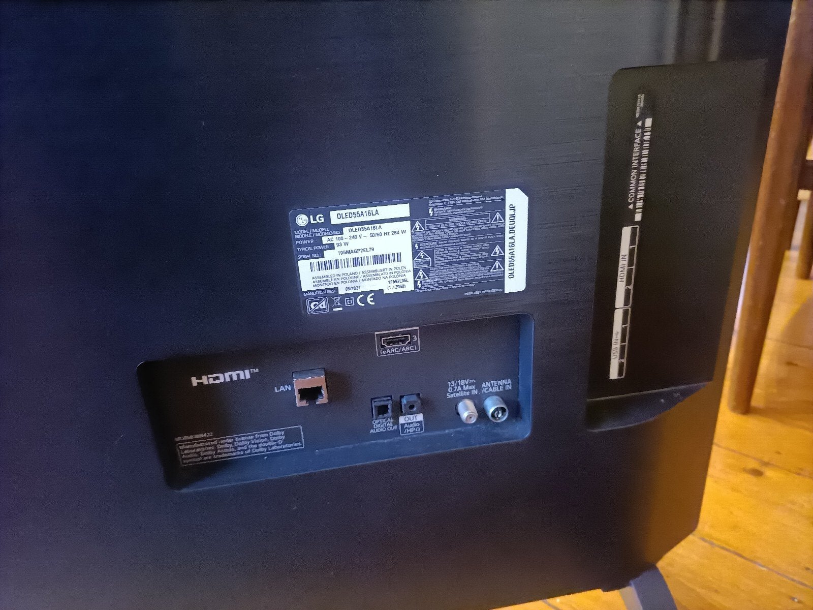 TÉLÉVISEUR OLED, Enlèvement, OLED