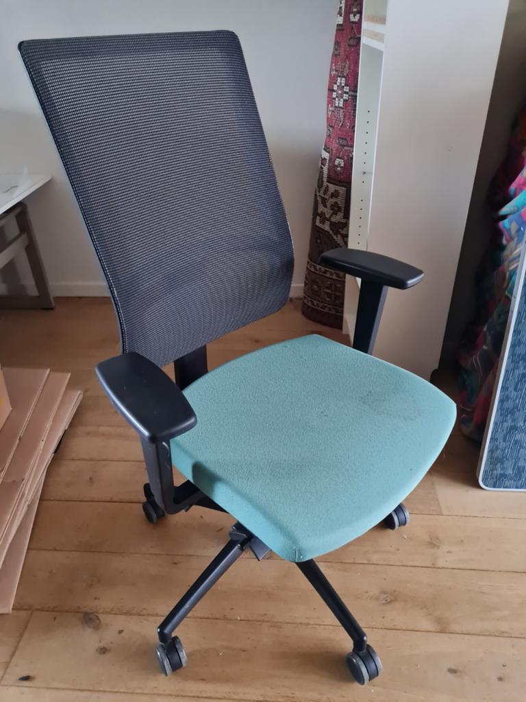 Bureaustoel comfort blauw, Ophalen, Blauw, Bureaustoel