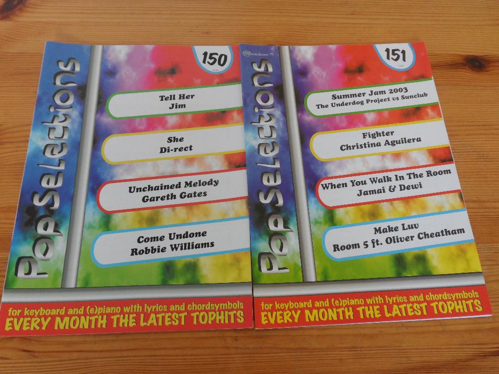 Pop Selections 150 / 155 / 156 / 157 / 159, Nieuw, Ophalen of Verzenden, Keyboard, Artiest of Componist