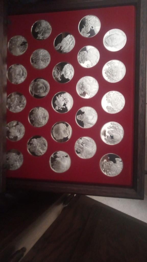 100 Zilveren Rubens munten, Ophalen, Setje, Zilver