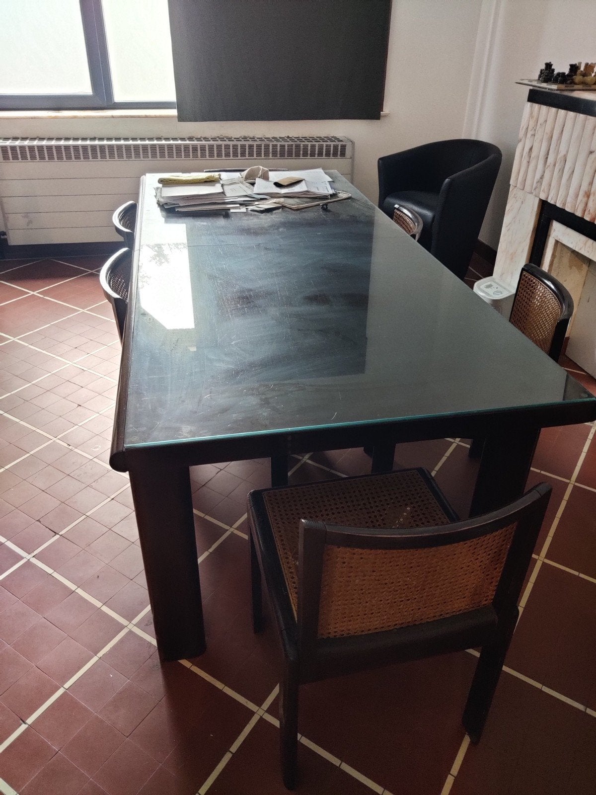 tafel (kerselaar hout), Huis en Inrichting, Ophalen, Gebruikt, 200 cm of meer, 50 tot 100 cm