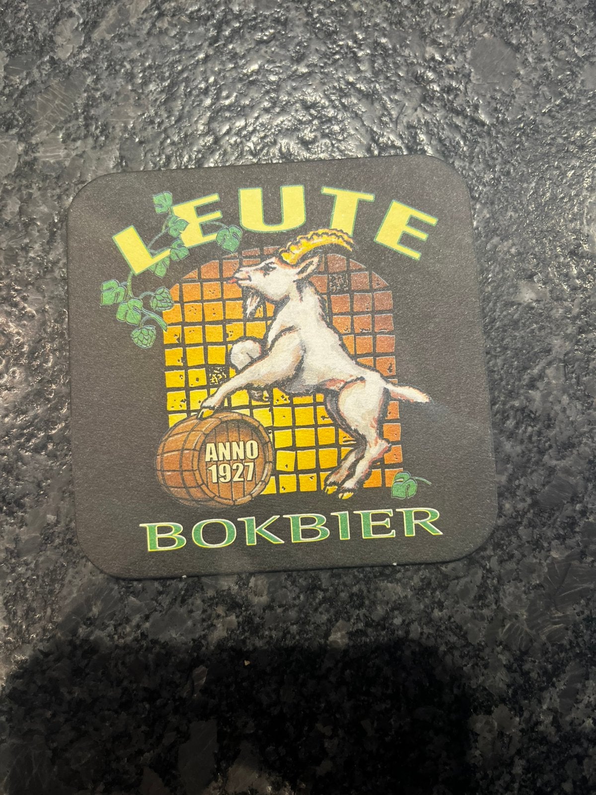 Bierkaartje Leute Bokbier anno 1927, Verzamelen, Ophalen of Verzenden, Zo goed als nieuw