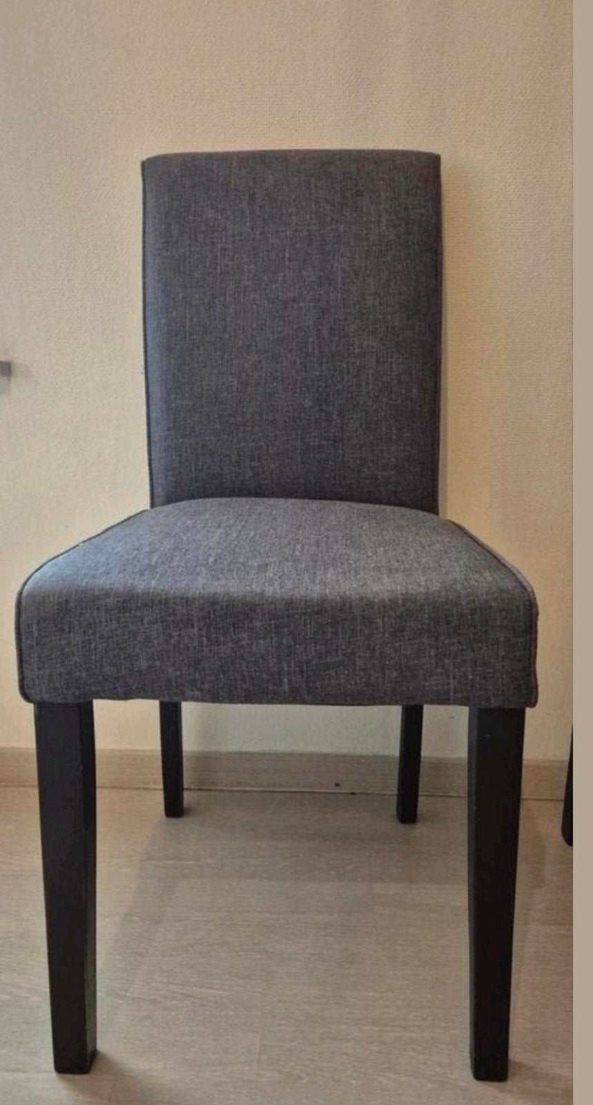 4 grijze eetkamerstoelen, Ophalen of Verzenden