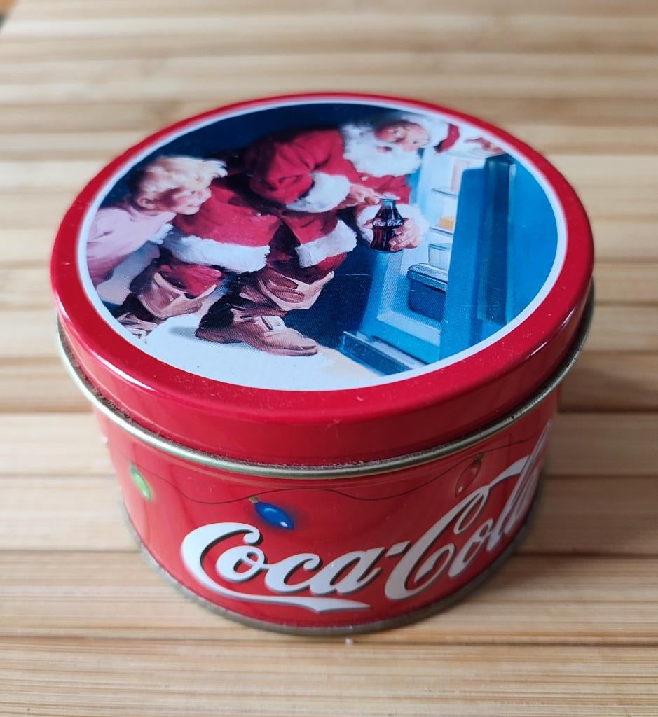 Boite coca cola bougie Noël métal, Verzamelen, Blikken, Ophalen, Gebruikt, Overige merken