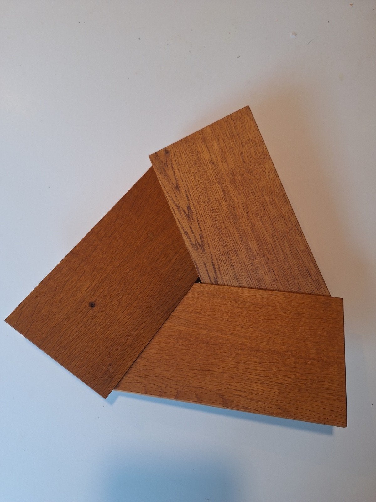 Massief eiken  houten design fruitschaal, Antiquités & Art, Massif, Brun, Plat, 8 cm