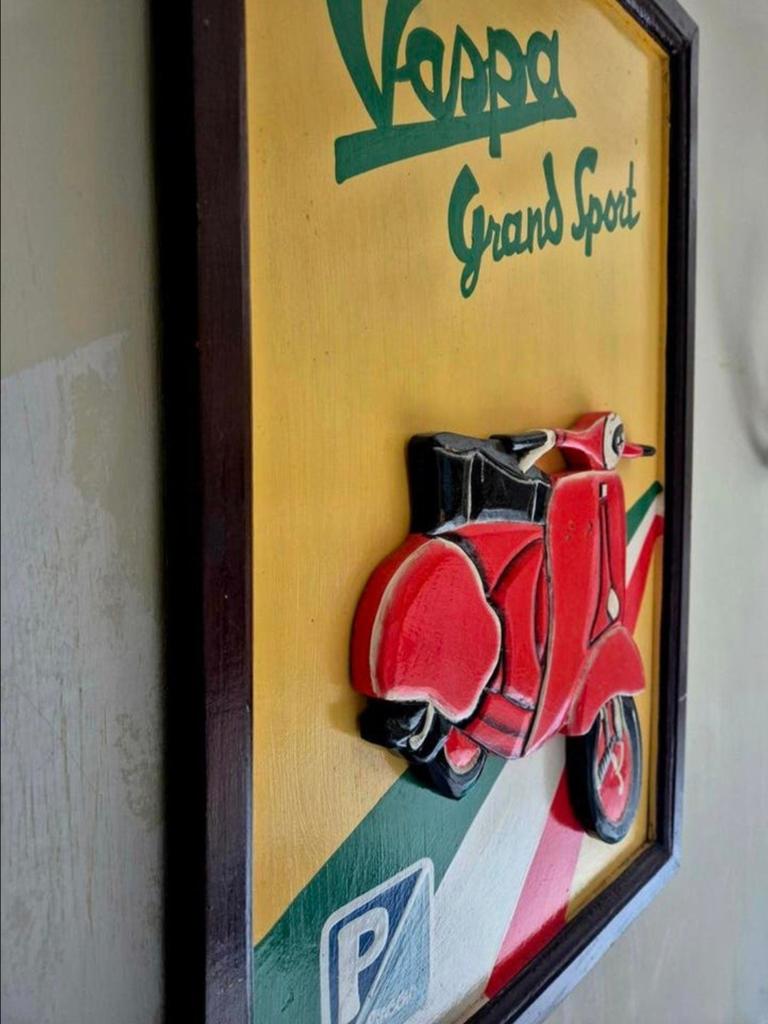 Vespa Piaggio Wandplaat wandbord, Ophalen