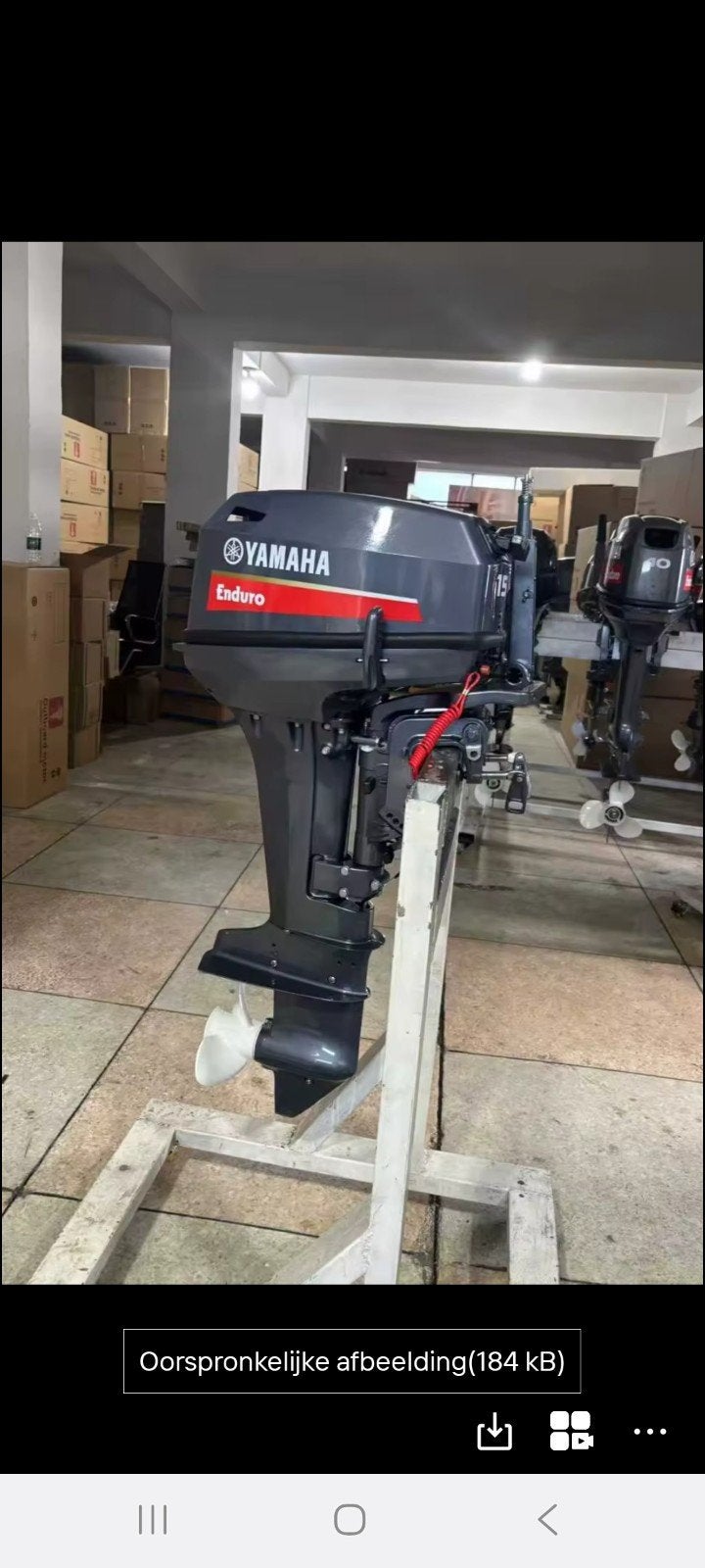 Yamaha 15 kp 2takt, Ophalen