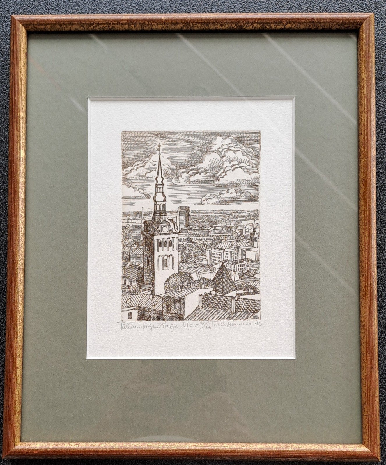 Originele ets Tönis Laanemaa! - gesigneerd 🎨, Ophalen of Verzenden, Ets, Genummerd