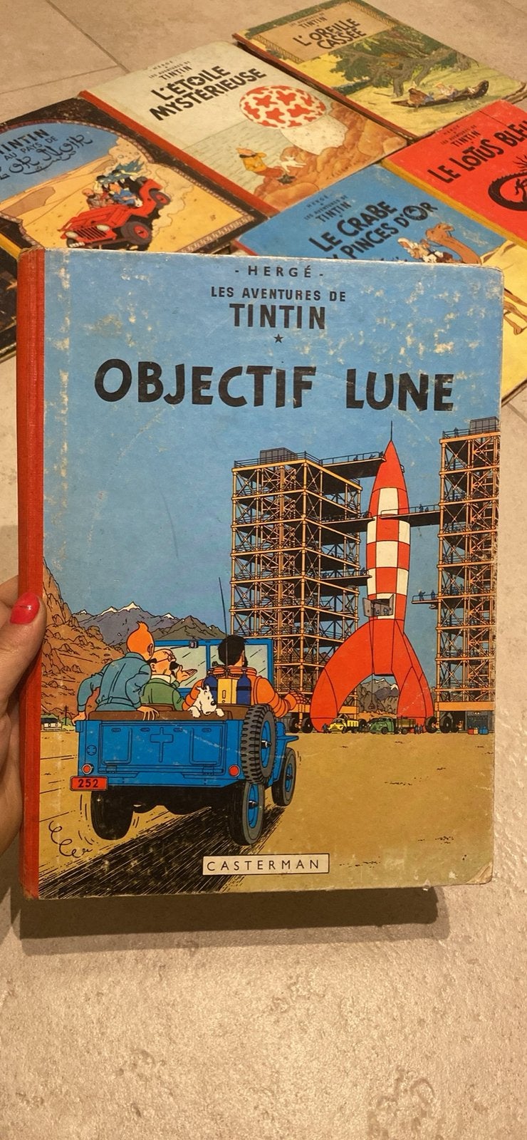 Tintin – Objectif Lune – Ancienne édition Casterman – Hergé, Enlèvement ou Envoi, Comme neuf