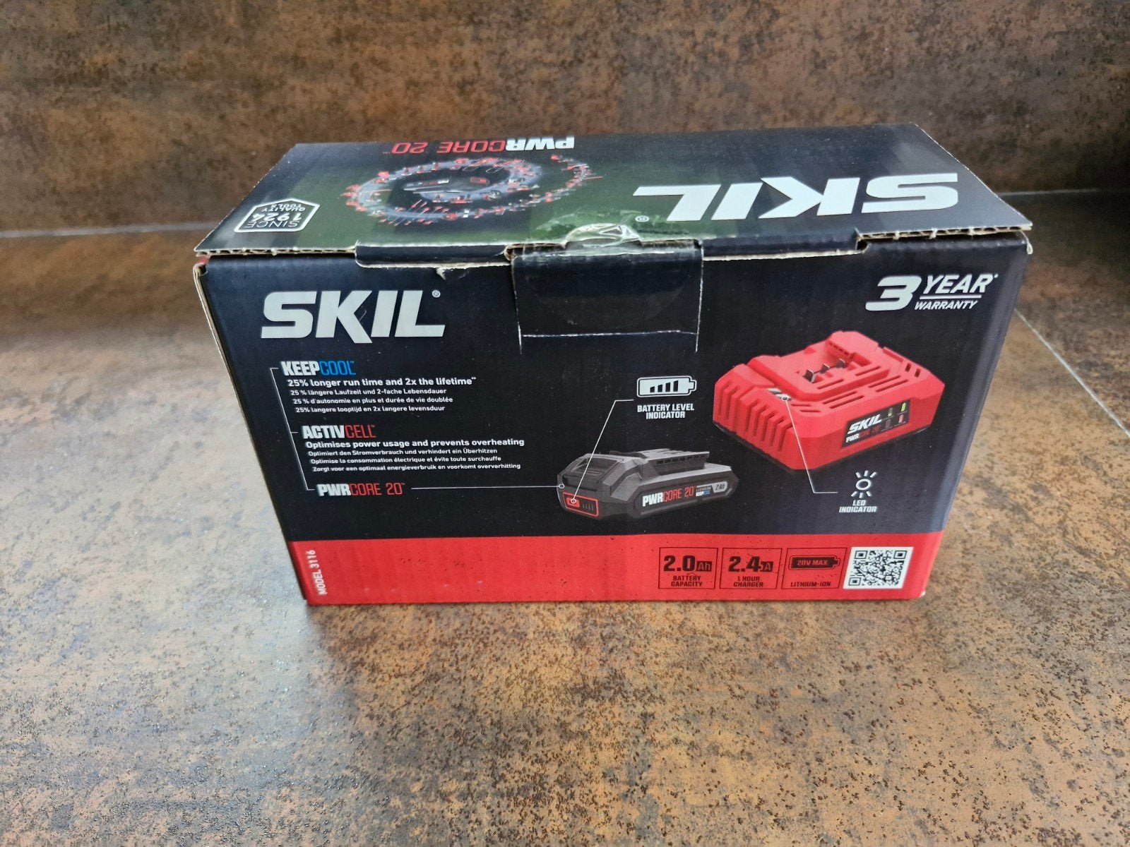 SKIL PWRCORE 20 Accu 2,0 Ah + Snellader – nieuw ongeopend, Enlèvement, Neuf
