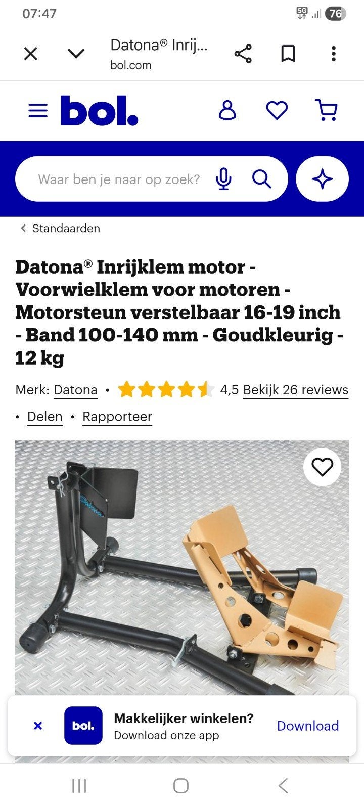 wielklem datona zeer goede staat, Ophalen