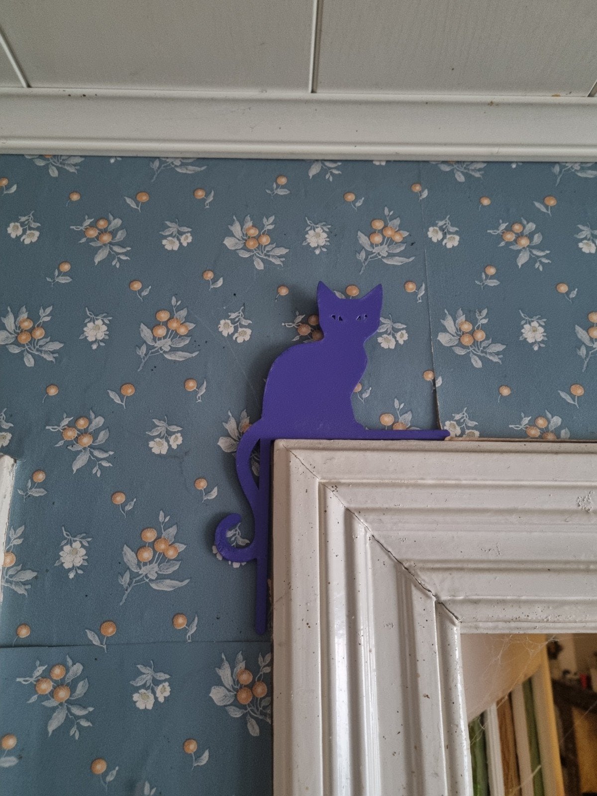Kat decoratie voor deur- of spiegellijst – kleur naar keuze, Ophalen of Verzenden, Nieuw, Dier