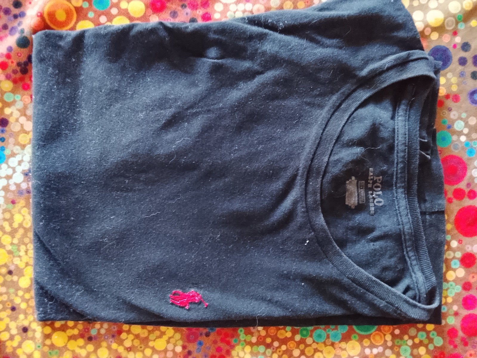 Polo Ralph Lauren zwarte t-shirt (small tot medium), Kleding | Heren, T-shirts, Ophalen of Verzenden