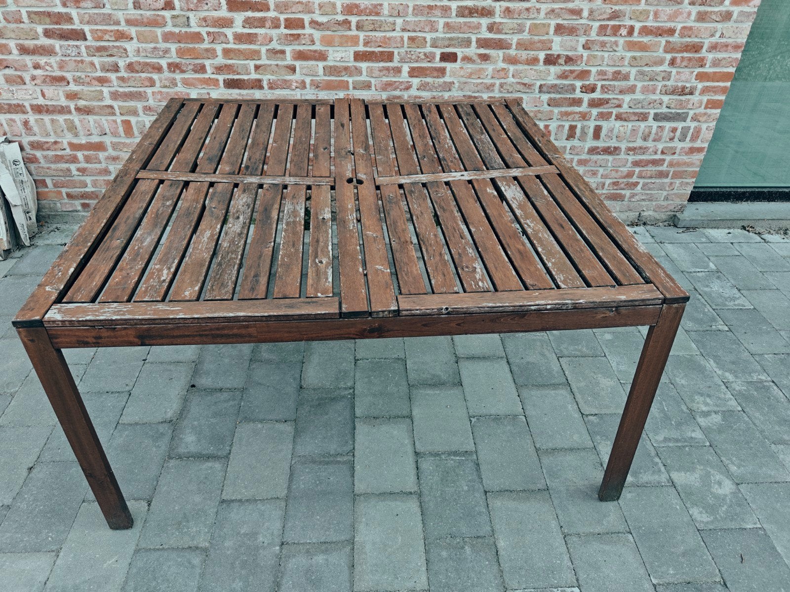 Teak Tuintafel 140*140, Tuin en Terras, Tuintafels, Ophalen