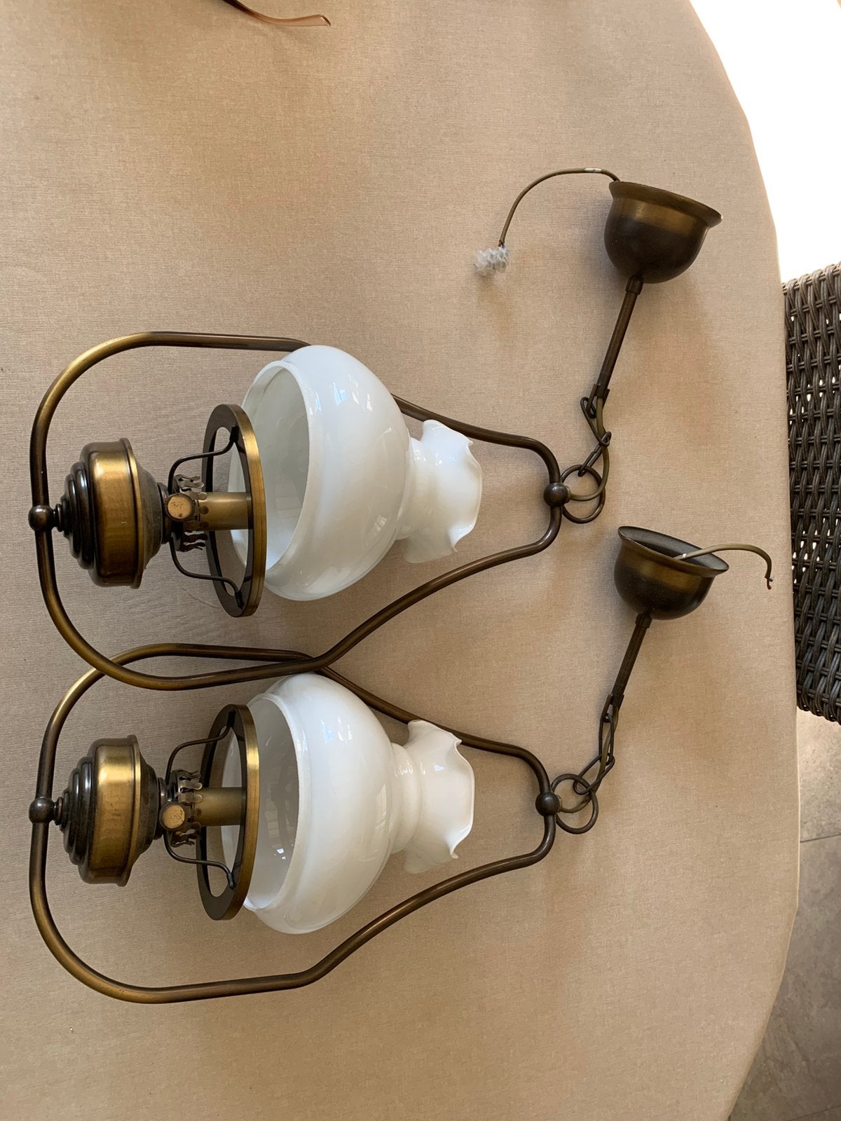 2 Hanglampen, Huis en Inrichting, Lampen | Kroonluchters, Ophalen, Gebruikt