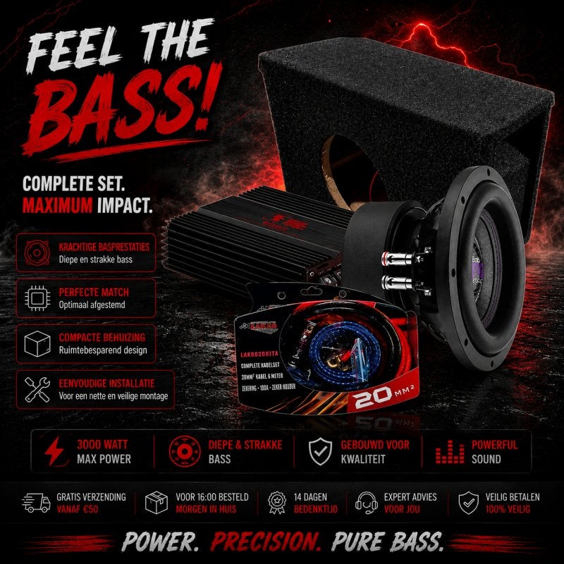 Minipowerpack 9 - Bassface/Bass Habbit - 8 inch - 750 watt