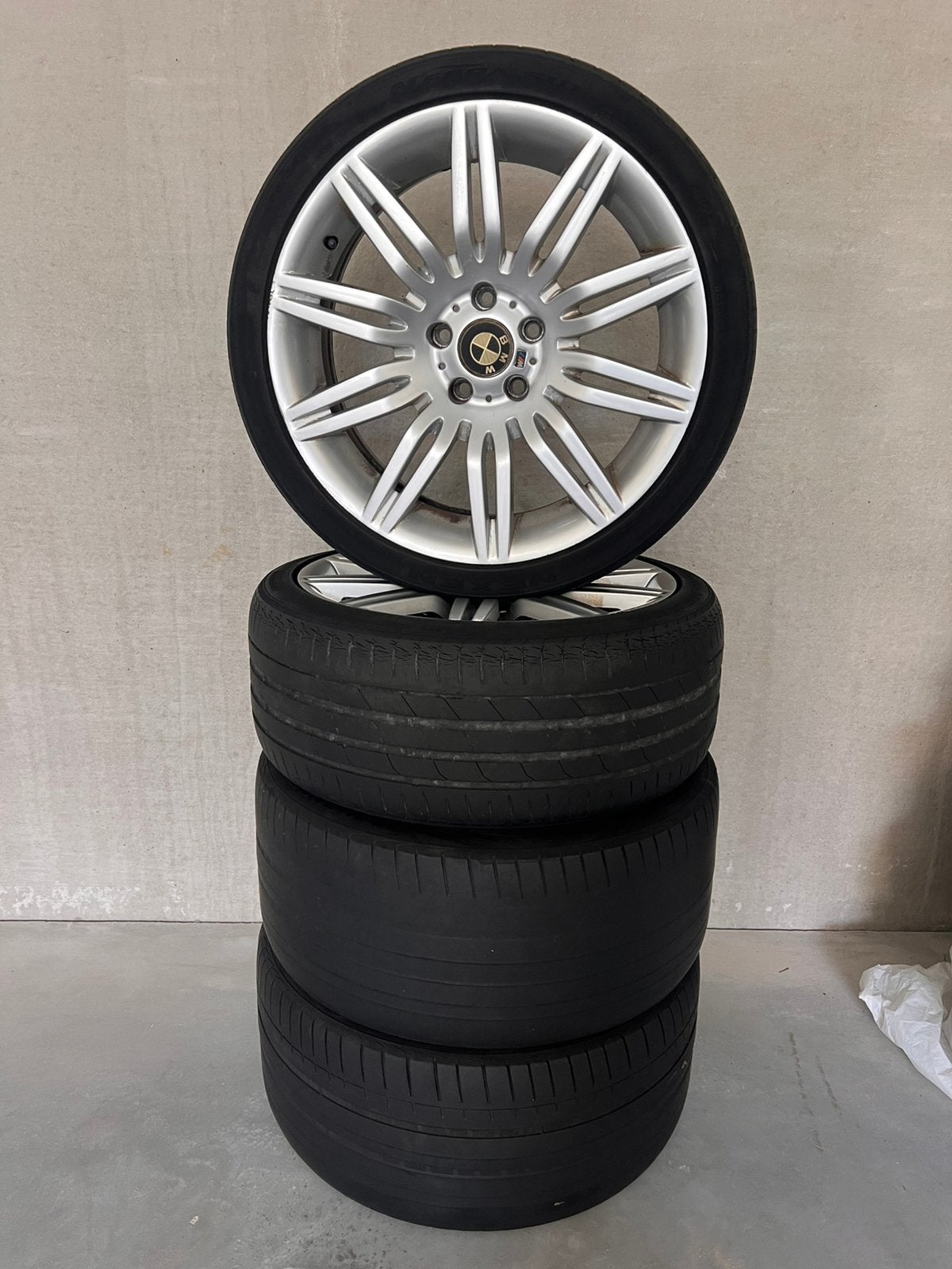 BMW 19 INCH FRANKFURT VELGEN BREEDSET 5X120, Auto-onderdelen, Banden en Velgen, Gebruikt, 275 mm, Band(en), Personenwagen