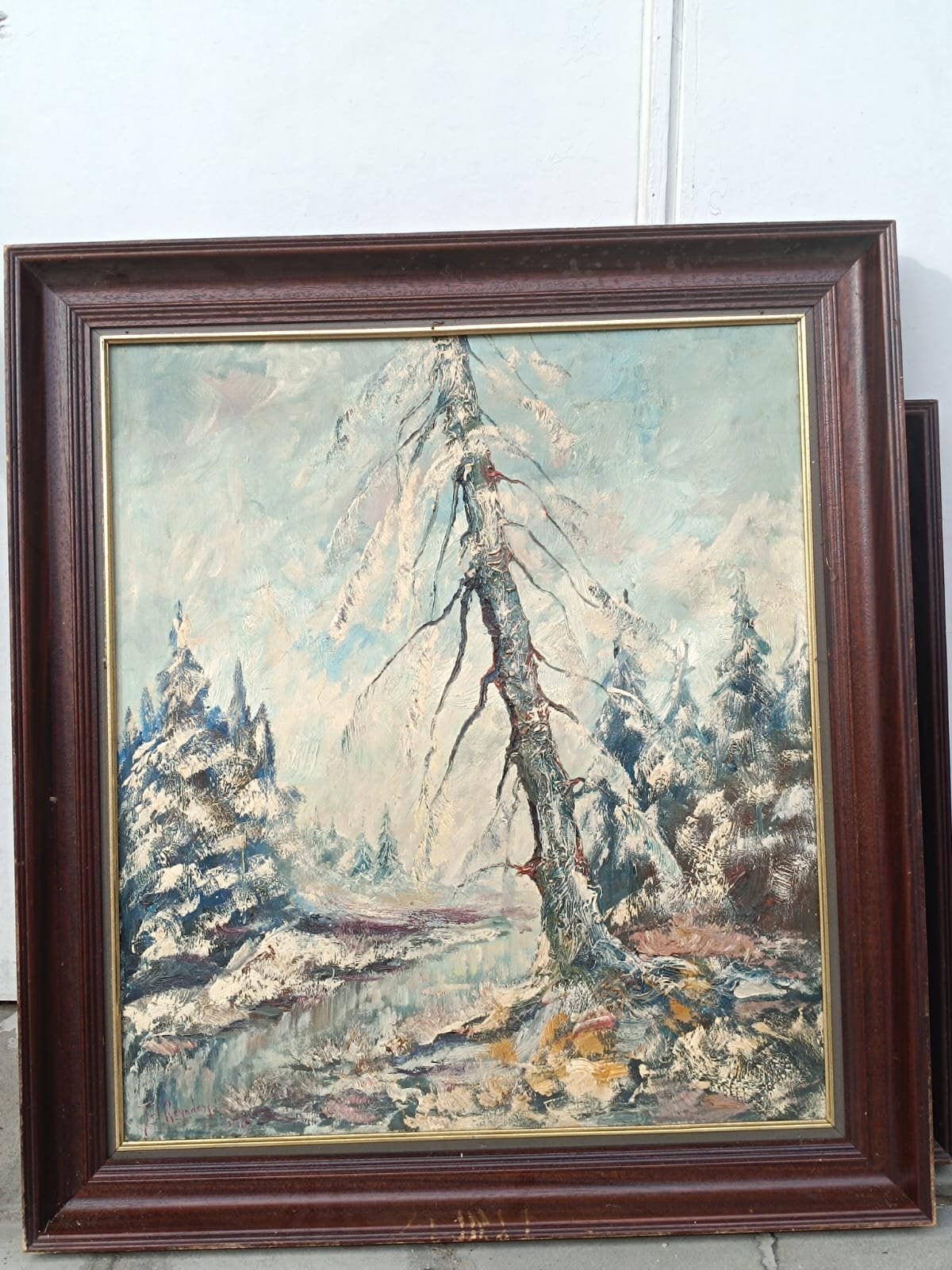 Tableau a huille sur toile, Enlèvement ou Envoi, Toile