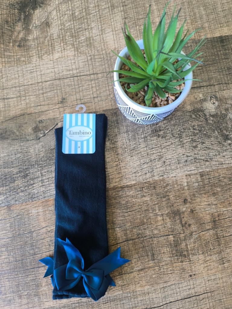 Chaussettes bleues foncées à nœud Tambino {NEW}, Neuf, Chaussettes, Fille, Tambino