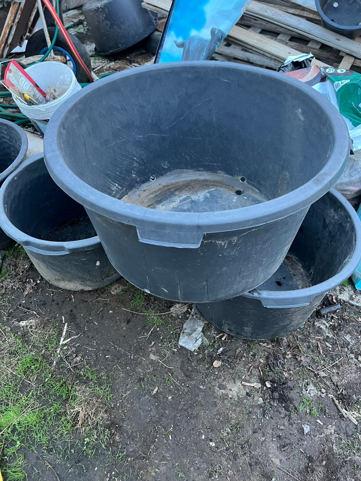 grote plantenkuip container 60 liter 66 x 37 cm, Ophalen, Kunststof, 40 cm of meer, Rond