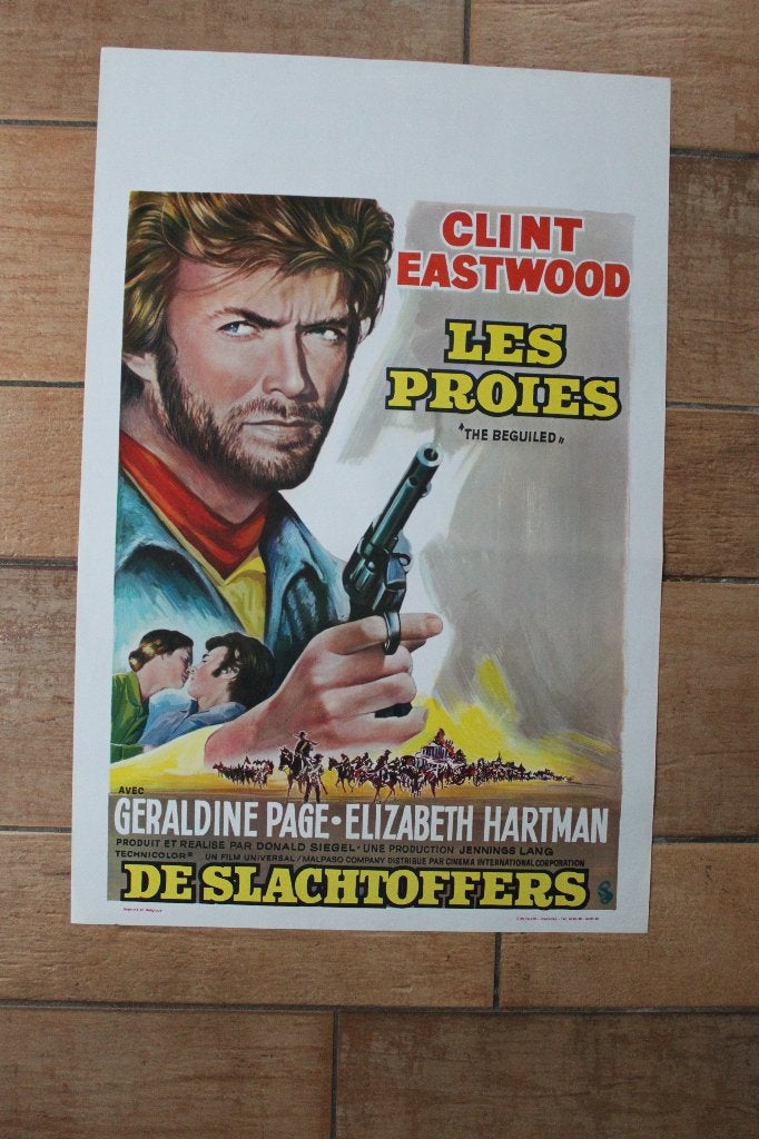 filmaffiche Clint Eastwood The Beguiled filmposter, Collections, Enlèvement ou Envoi, Rectangulaire vertical, A1 jusqu'à A3, Comme neuf
