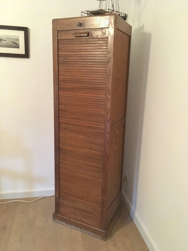 Prachtige Franse Rolluik kast (Eik), Ophalen, Minder dan 50 cm, Gebruikt, Eikenhout
