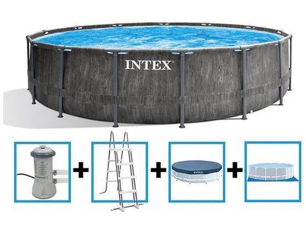 Piscine Intex Prism Greywood Ø 4,57 x 1,22 m, 300 cm ou plus, Rond, Enlèvement, Utilisé