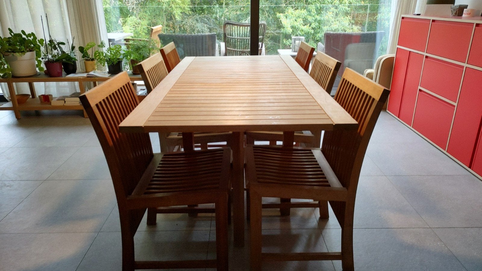 Tuintafel merk TRIBU + 6 stoelen, Jardin & Terrasse, Enlèvement