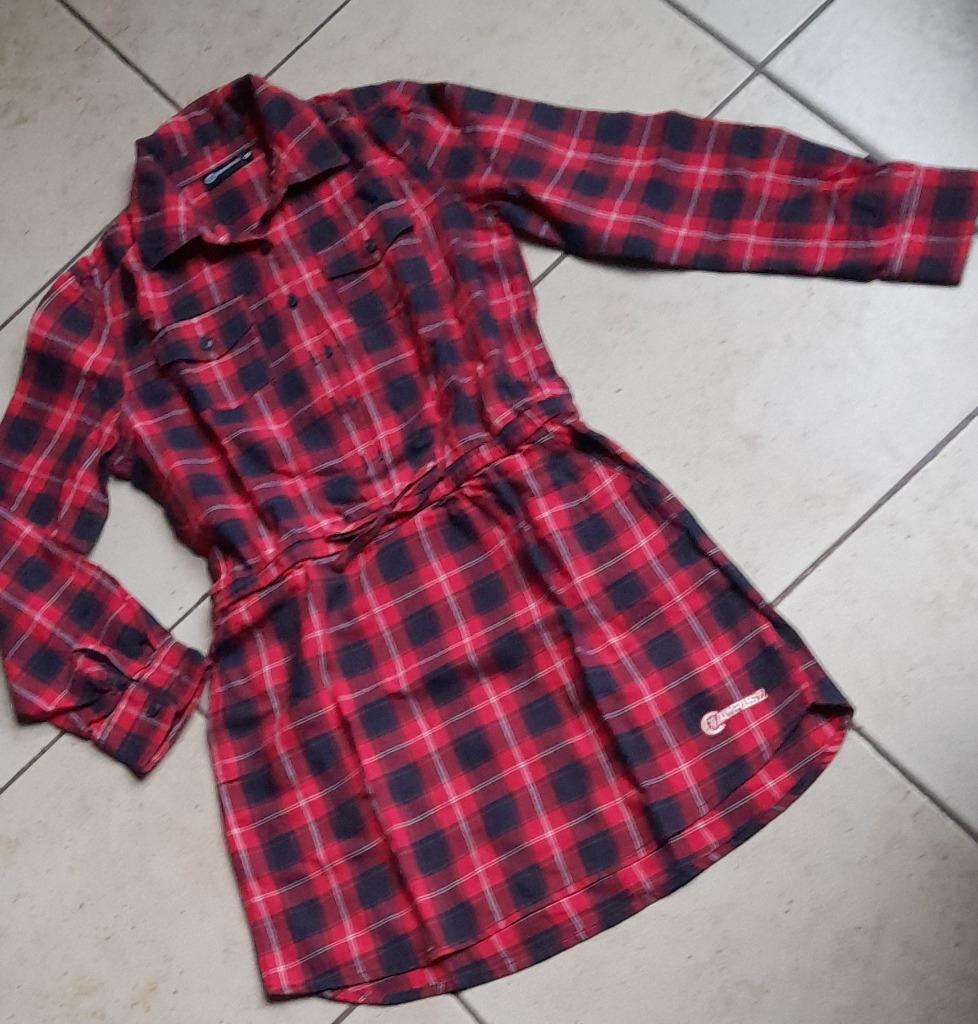 rood geruit kleedje mt 140 / 10 euro en 152/12 euro, Robe ou Jupe, Enlèvement ou Envoi, Utilisé, Campus12