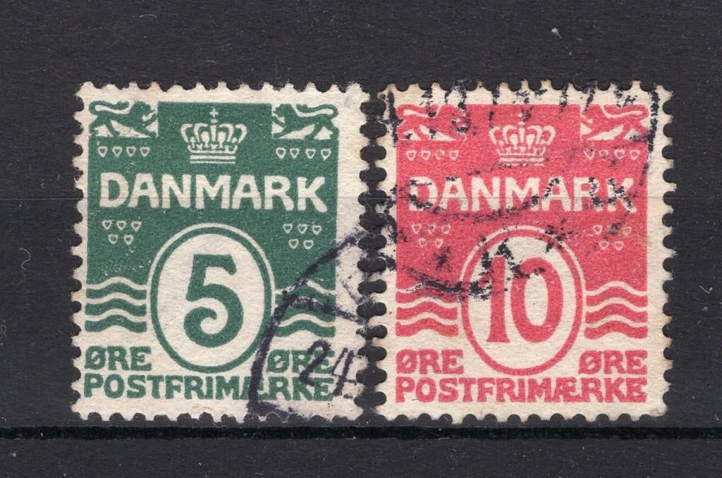 DANEMARK Yt. 65/66 estampillé 1912, Enlèvement ou Envoi, Danemark, Affranchi