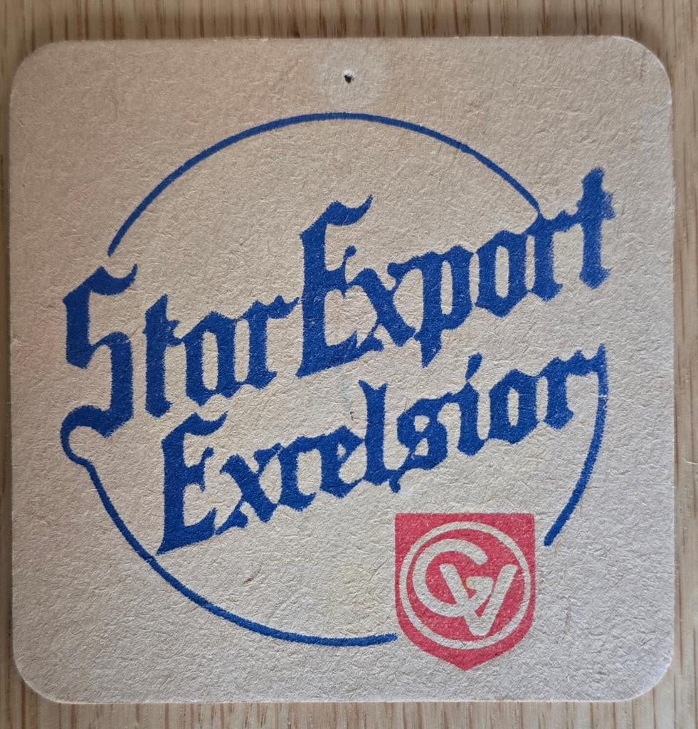 Star Export Excelsior sous-bock bierviltje bierdeckel, Envoi, Utilisé, Sous-bock