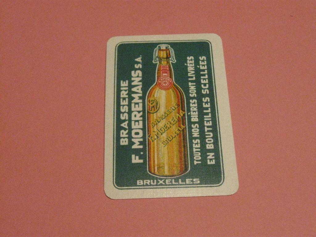Oude speelkaart Belgisch bier (12), Ophalen of Verzenden, Zo goed als nieuw, Speelkaart(en)