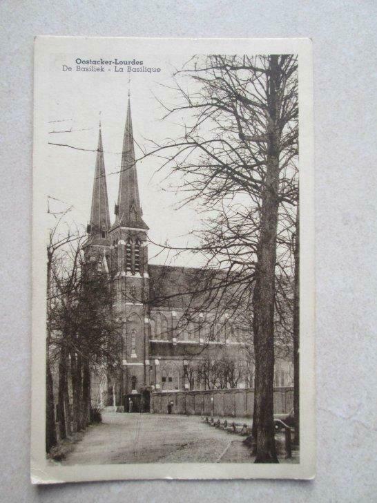 Oude postkaart Oostacker-Lourdes, Envoi