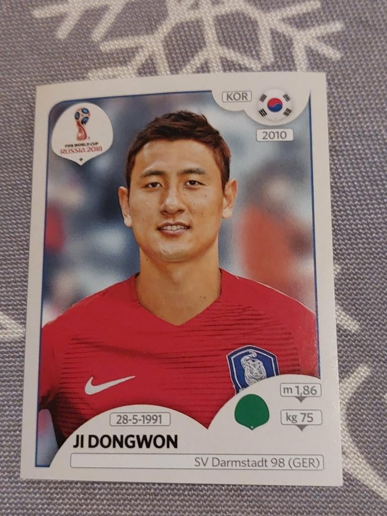 Panini / Sticker / Ji Dongwon / Zuid-Korea / WK 2018, Envoi, Neuf, Affiche, Image ou Autocollant