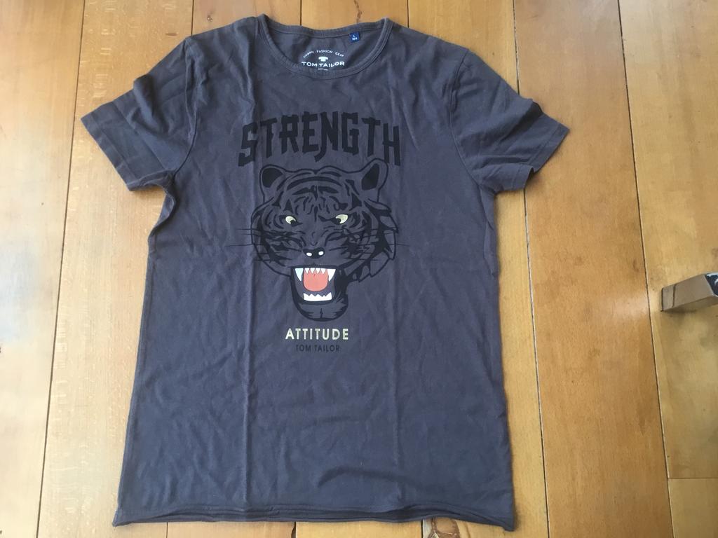 Grijs T-shirt Tom Tailor (K2/2), Tom Tailor, Gebruikt, Ophalen of Verzenden, Shirt of Longsleeve