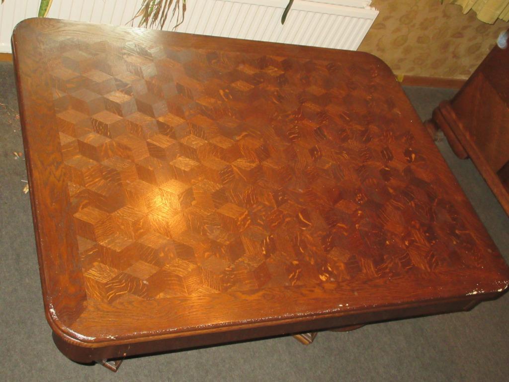 vintage eiken tafel interbellum uittrekbaar, Antiek en Kunst, Ophalen