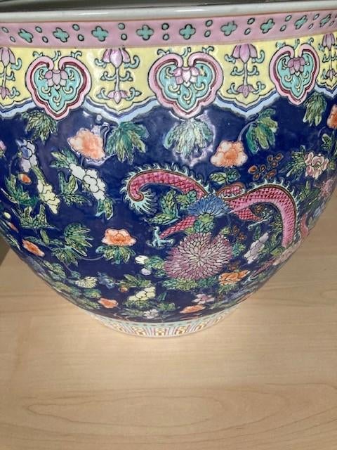 chinese bloempot, Ophalen
