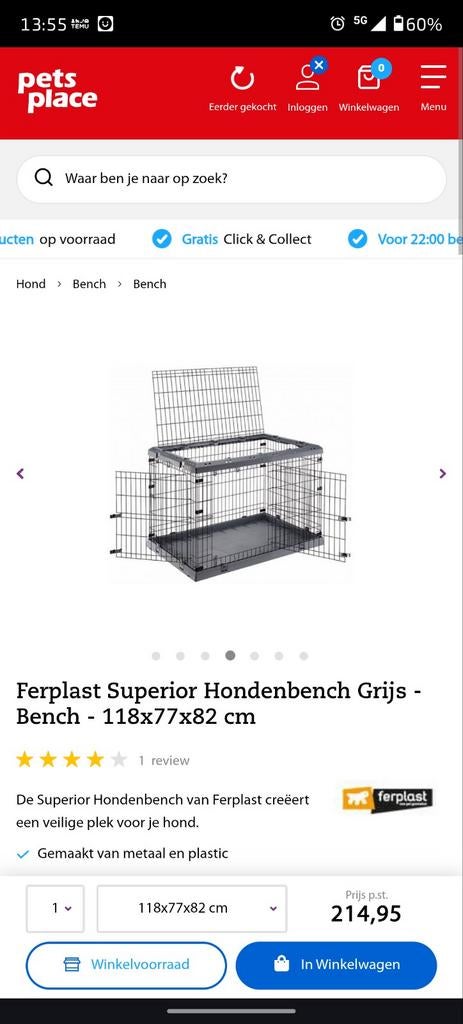 XXL ferplast hondenbench, Dieren en Toebehoren, Hondenbenches, Ophalen
