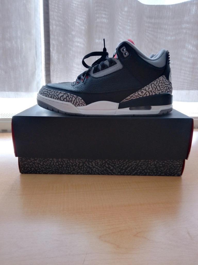 Air Jordan 3 Retro Black Cement (2018) EU 44,5 / US 10,5, Enlèvement ou Envoi, Air Jordan, Comme neuf, Baskets