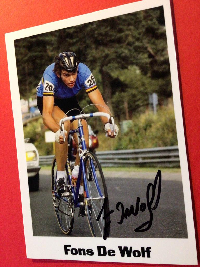 wielerkaart 1977 team wk  fons de wolf signe, Verzenden, Zo goed als nieuw