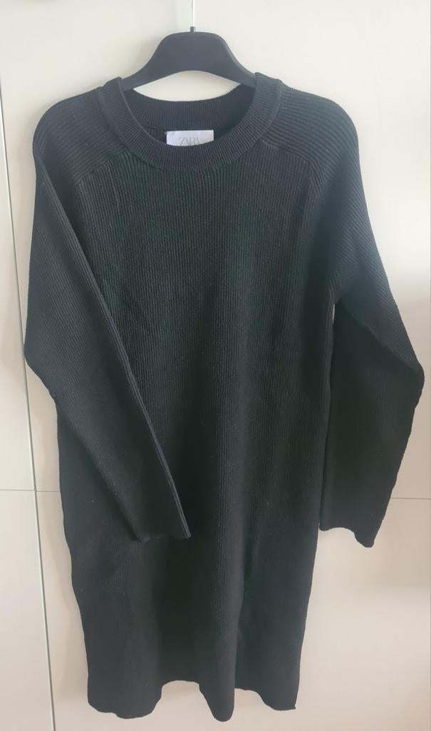 Robe côtelée noire en maille pour Zara Kids taille 164, Enfants & Bébés, Vêtements enfant | Taille 164, Utilisé, Fille, Robe ou Jupe