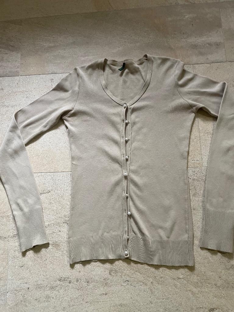 Golf, pull, vestje Benetton, Benetton, Beige, Ophalen of Verzenden, Zo goed als nieuw
