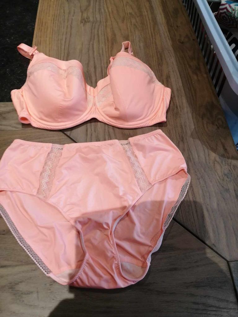 Bh + slip oranje merk prima donna twist – maat eu 85e / slip, Prima Donna, Ophalen of Verzenden, Oranje, BH