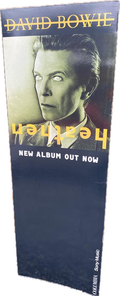 Bowie Heathen display, 55cm x 1,60m, Verzamelen, Ophalen of Verzenden, Zo goed als nieuw