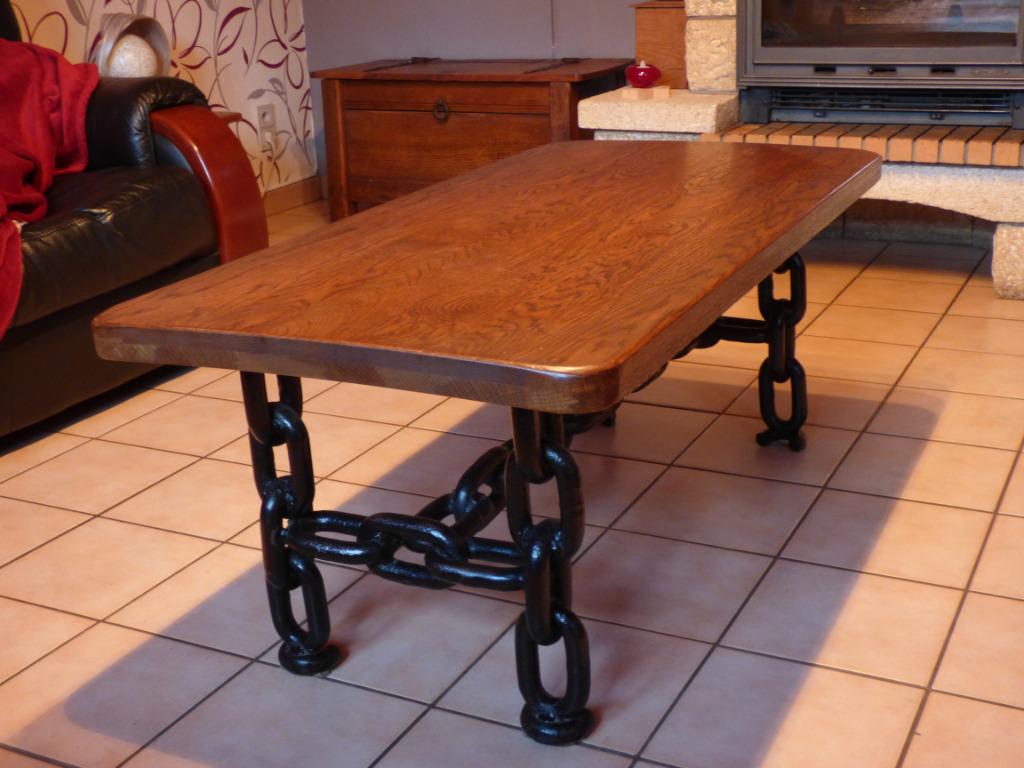 Table de salon, 100 à 150 cm, Moins de 50 cm, Chêne, Comme neuf