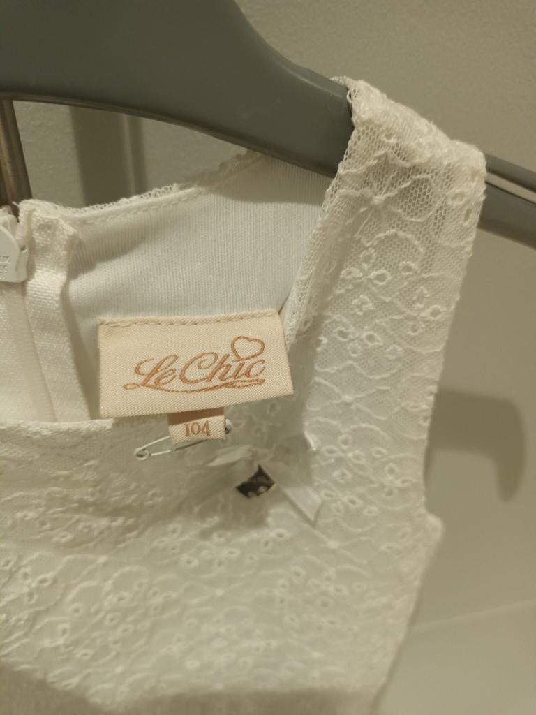 Bruidsmeisje jurk 104 en accessoires, Kleding | Dames, Ophalen of Verzenden, Zo goed als nieuw, Wit, Accessoires